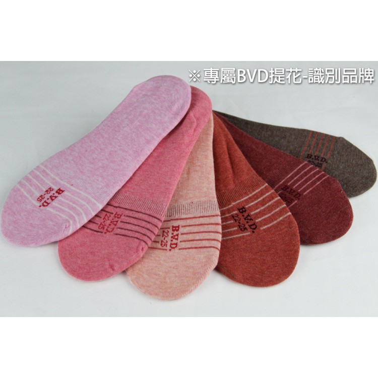 【BVD】簡約條紋休閒女襪套<灰綠>B248 止滑 女襪 襪子 隱形襪, , large