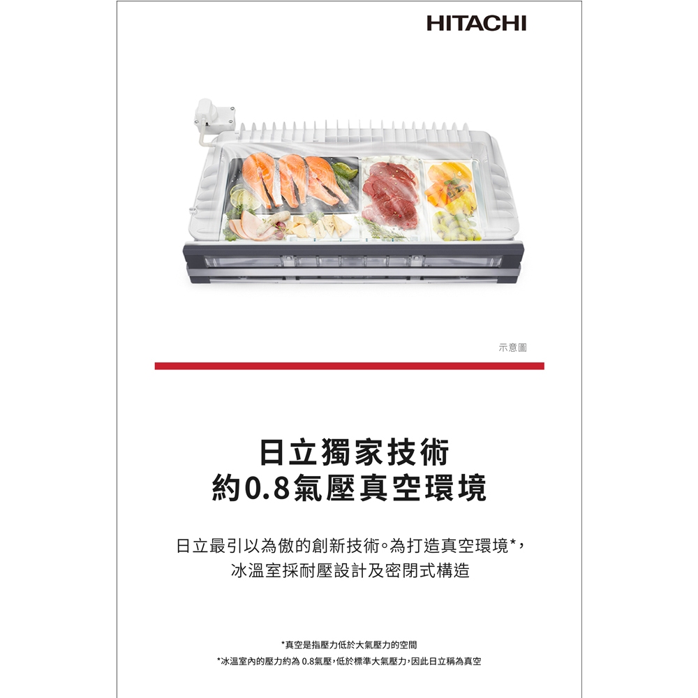 HITACHI 662L Japan-Made Six-Door Grade 1 Energy Efficient Glass Refrigerator RGG670TJ, , large