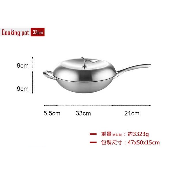PERFECT 理想牌 極緻316不鏽鋼蘋果型七層複合金炒鍋附蓋蘋果鍋 36cm單把-Leidea樂德兒, , large