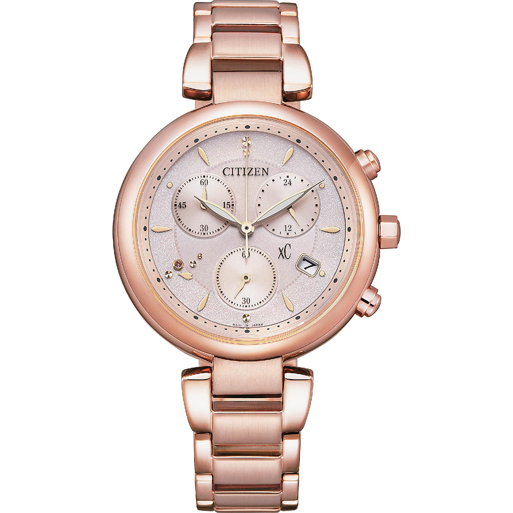 CITIZEN 星辰 XC 心蕊 台灣限定 光動能計時女錶 FB1452-66W, , large
