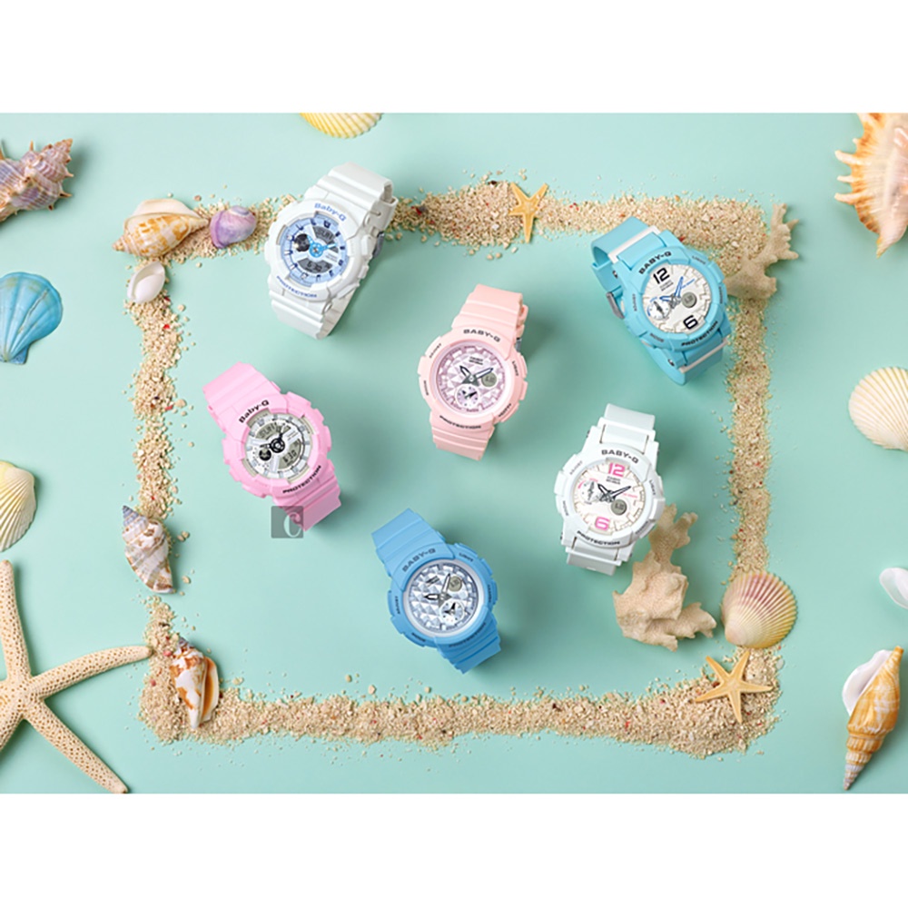 CASIO 卡西歐 Baby-G 粉嫩雙顯錶-粉紅/46mm BA-110BE-4ADR, , large