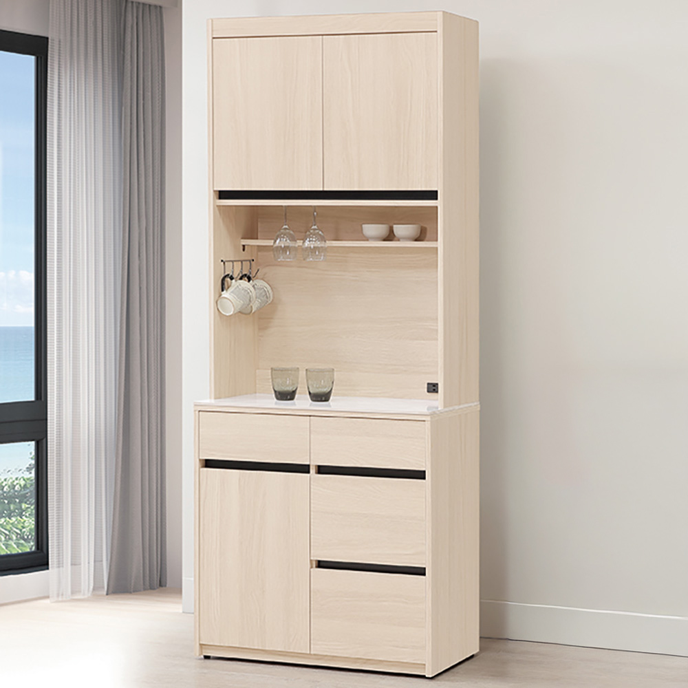 【Hampton 漢汀堡】朵尼2.7尺碗盤櫃組, , large