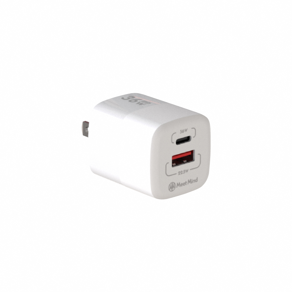 Meet Mind 36W GaN PD Charger USB-A+USB-C, , large