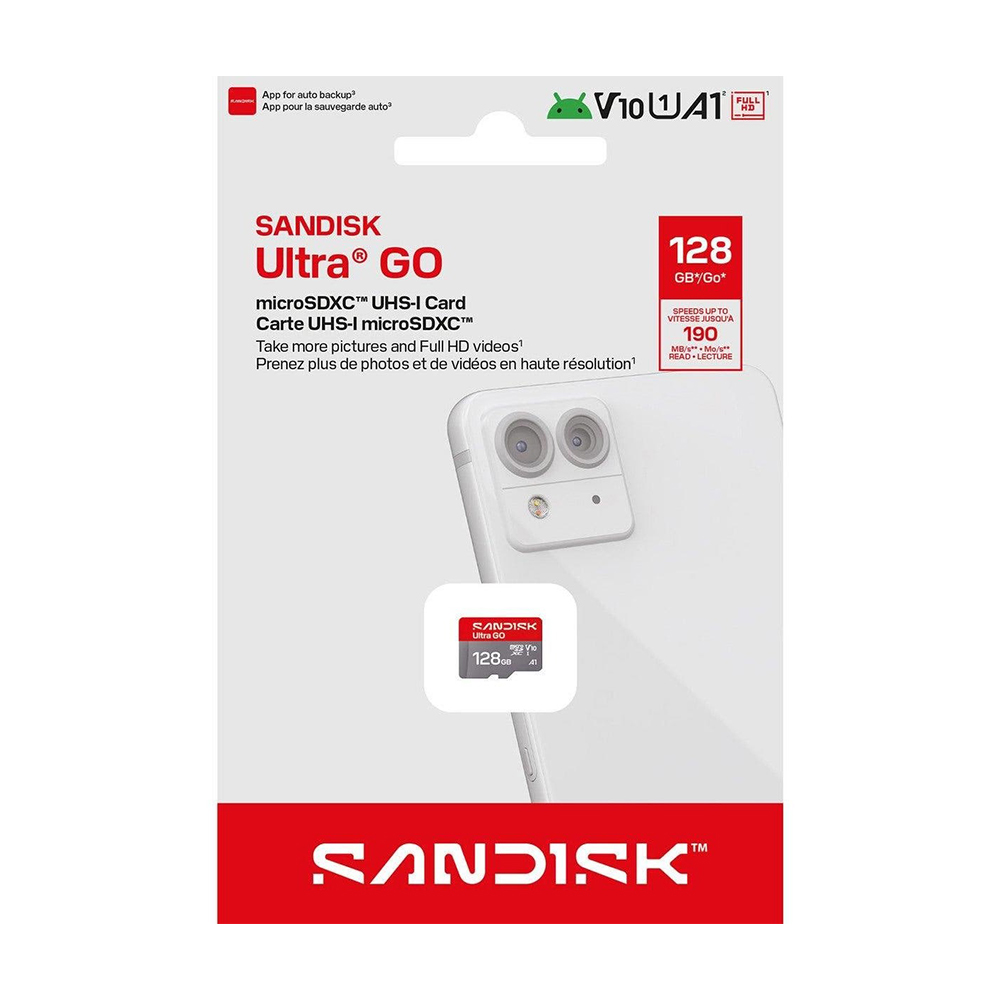 【SanDisk】ULTRA GO 128G U1 V10 A1 microSDXC 記憶卡, , large