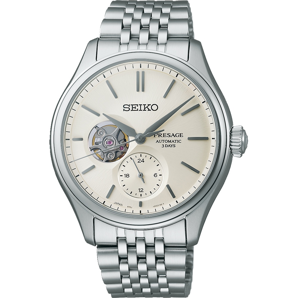 SEIKO 精工 Presage 職人系列開芯機械錶-40.2mm SPB469J1/6R5J-00C0S