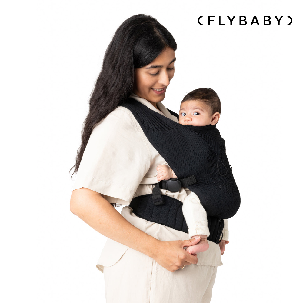 Flybaby 輕便透氣嬰兒揹巾_氣質黑, , large