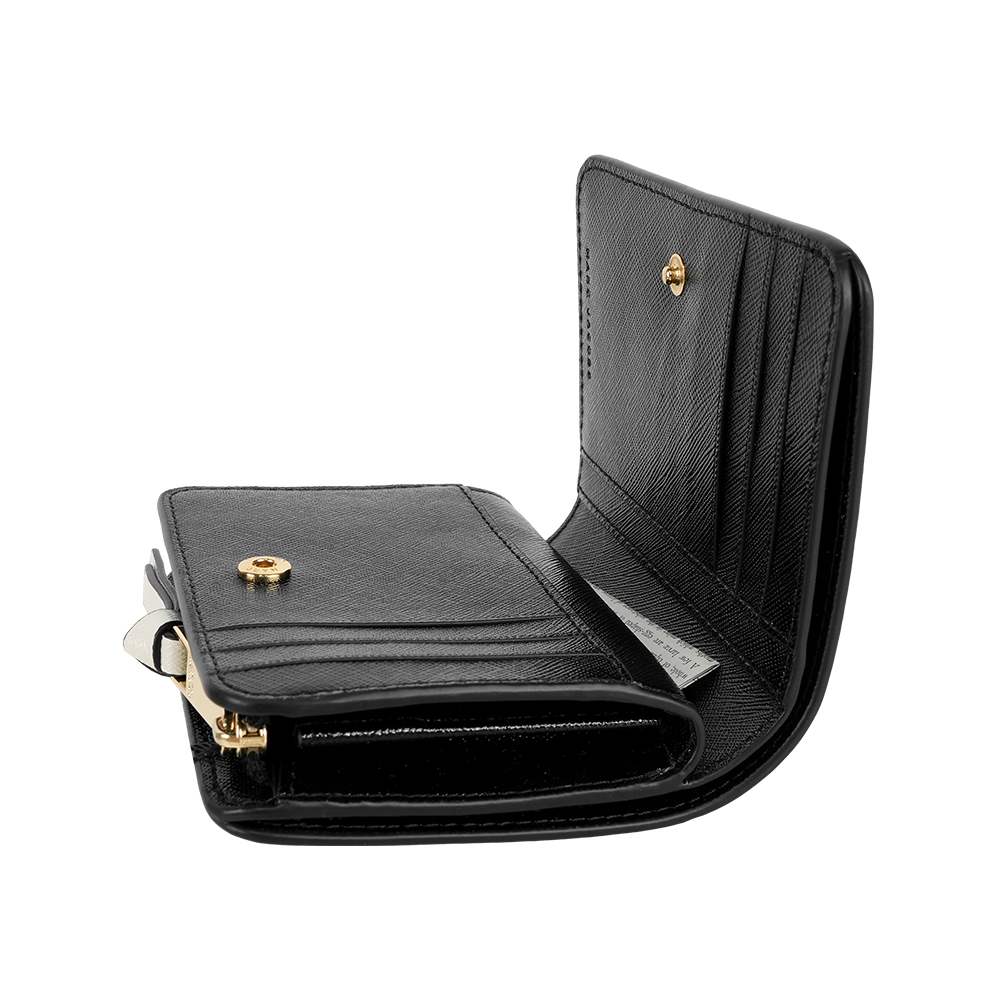 MARC  JACOBS The Snapshot 防刮皮革暗釦二折撞色短夾(駝色), , large