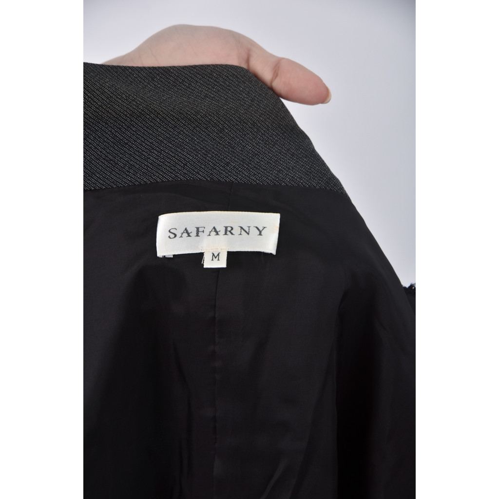 (M) safarny翻領黑色套裝二手衣, , large