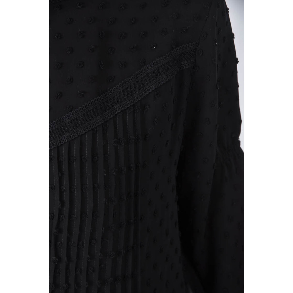 (S) apuweiser-riche西裝蕾絲黑色長袖上衣二手衣, , large