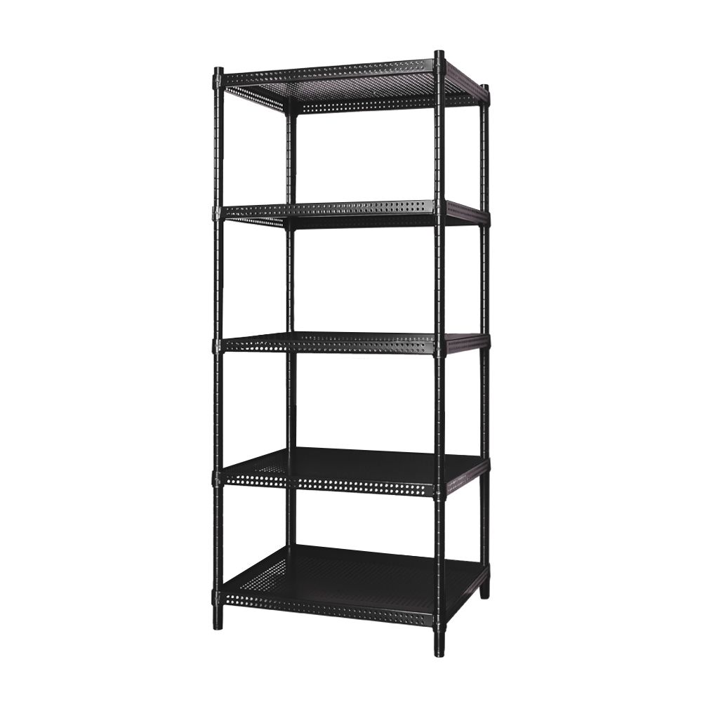 【Y HOUSE】60x45x150cm perforated plate five-layer rack perforated plate rack iron rack - black paint, , large