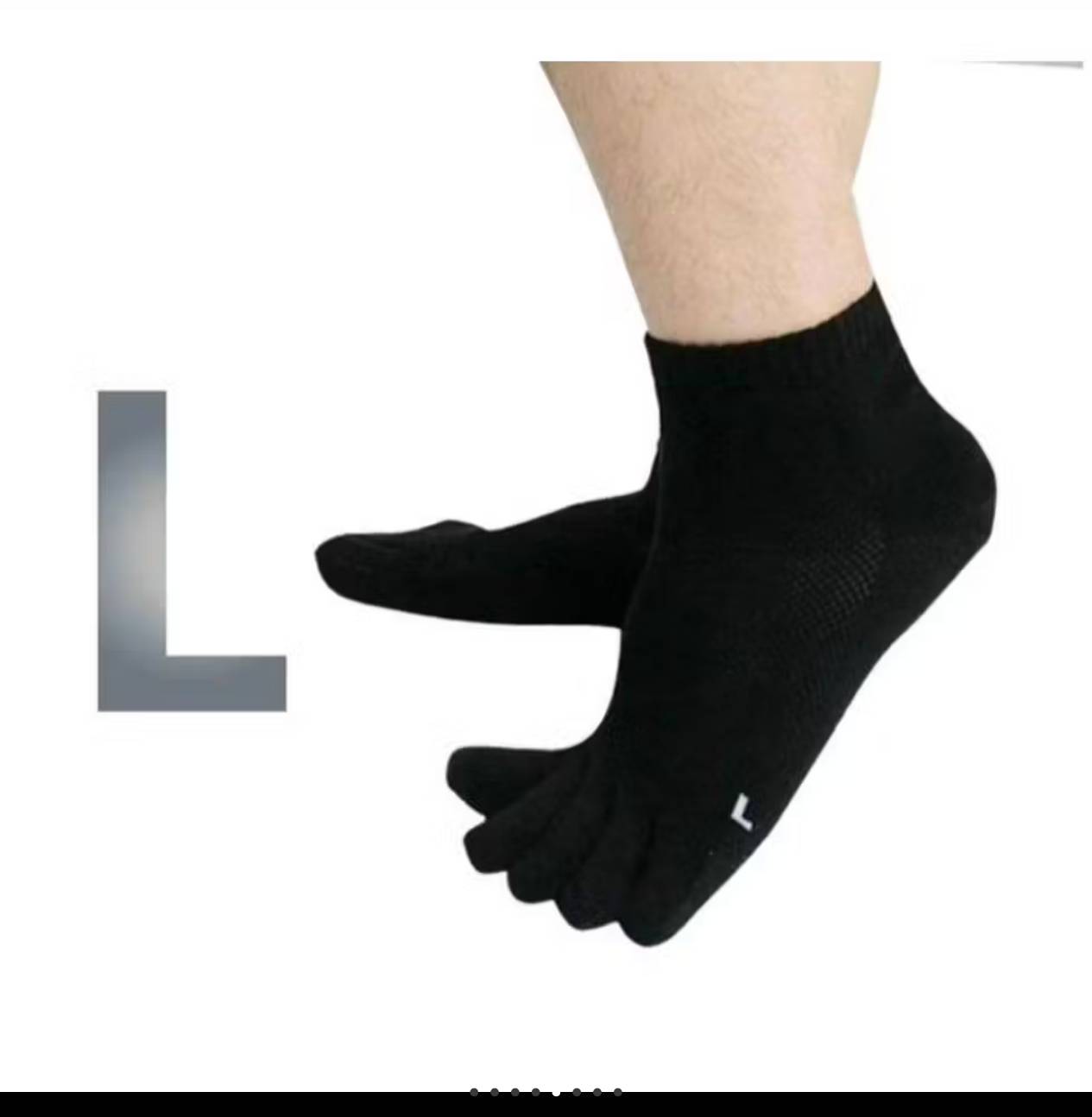 [Kaimei Cotton] 3 pairs set of MIT made in Taiwan, one-piece cool toe socks, 黑色, large