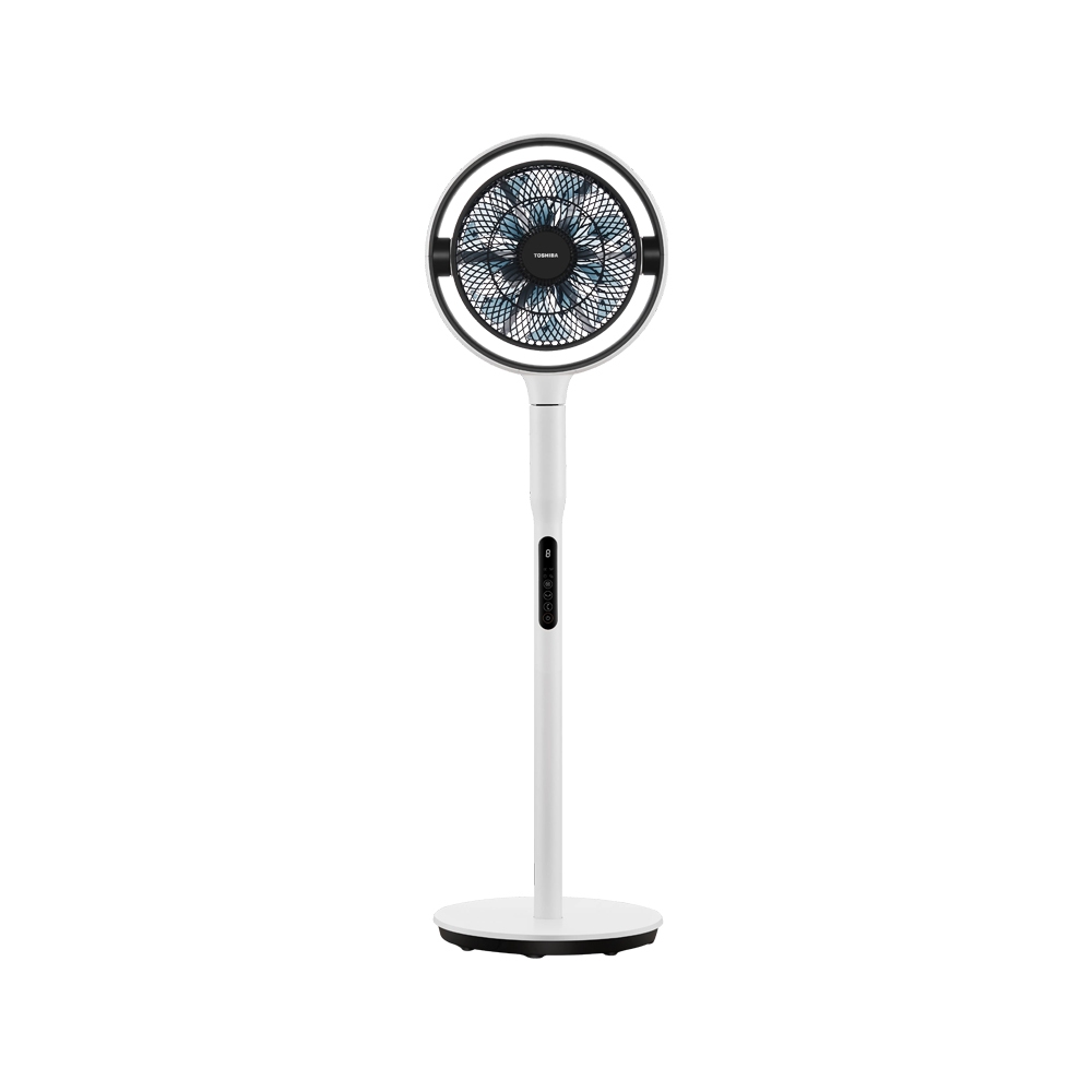 TOSHIBA 9-inch Negative Ion Purification 3D Dual Fan Blade DC Circulating Fan F-DSB800XTW(W), , large