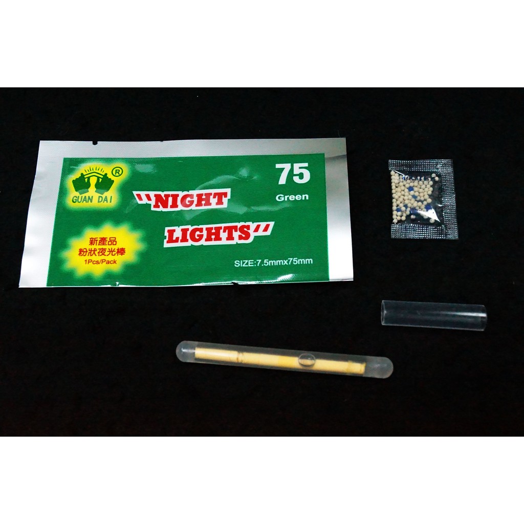 [冠岱]台灣製75mm粉末螢光棒夜光棒 釣魚 釣具 漁具  一盒30包, , large