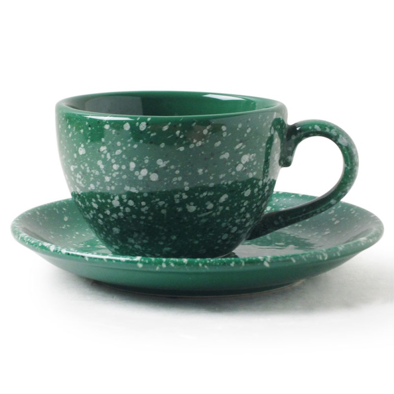 [豐名日本餐具] 咖啡杯組 石目綠釉 / C00CS1-129-3, , large