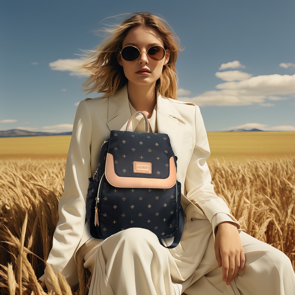 【lapagayo】歐洲皇家圖騰精品後背包/福利品/限量3個)PI-0409A-1-09黑色, , large