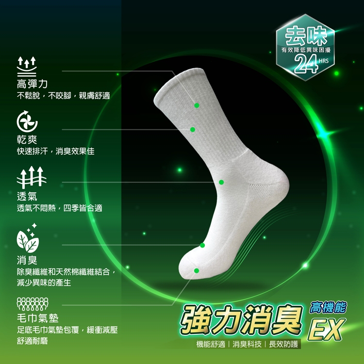 【D&G】男運動長襪<灰藍>D552 毛巾底 運動襪 休閒襪, , large