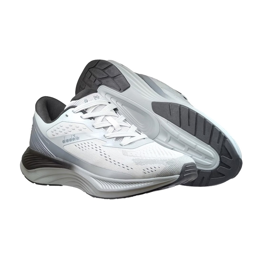 DIADORA迪亞多那 榮耀避震慢跑鞋 男運動鞋 男鞋 寬楦 輕量 透氣 厚底 吸震 回彈 足弓支撐 止滑 灰 灰藍, , large