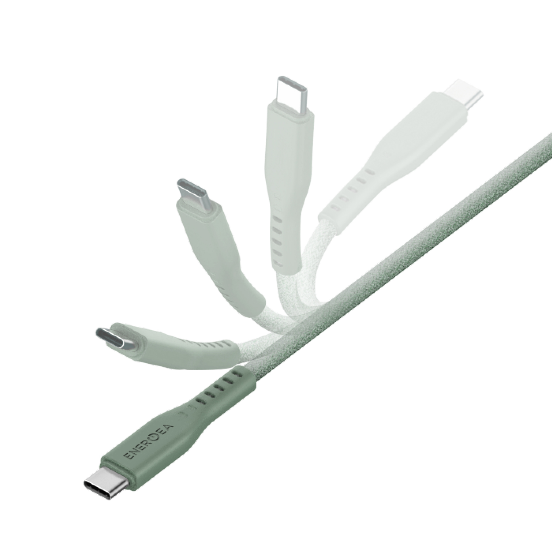 [亞瑟3C]ENERGEA USB-C to USB-CFlow 快充傳輸線  1.5m-綠色, , large