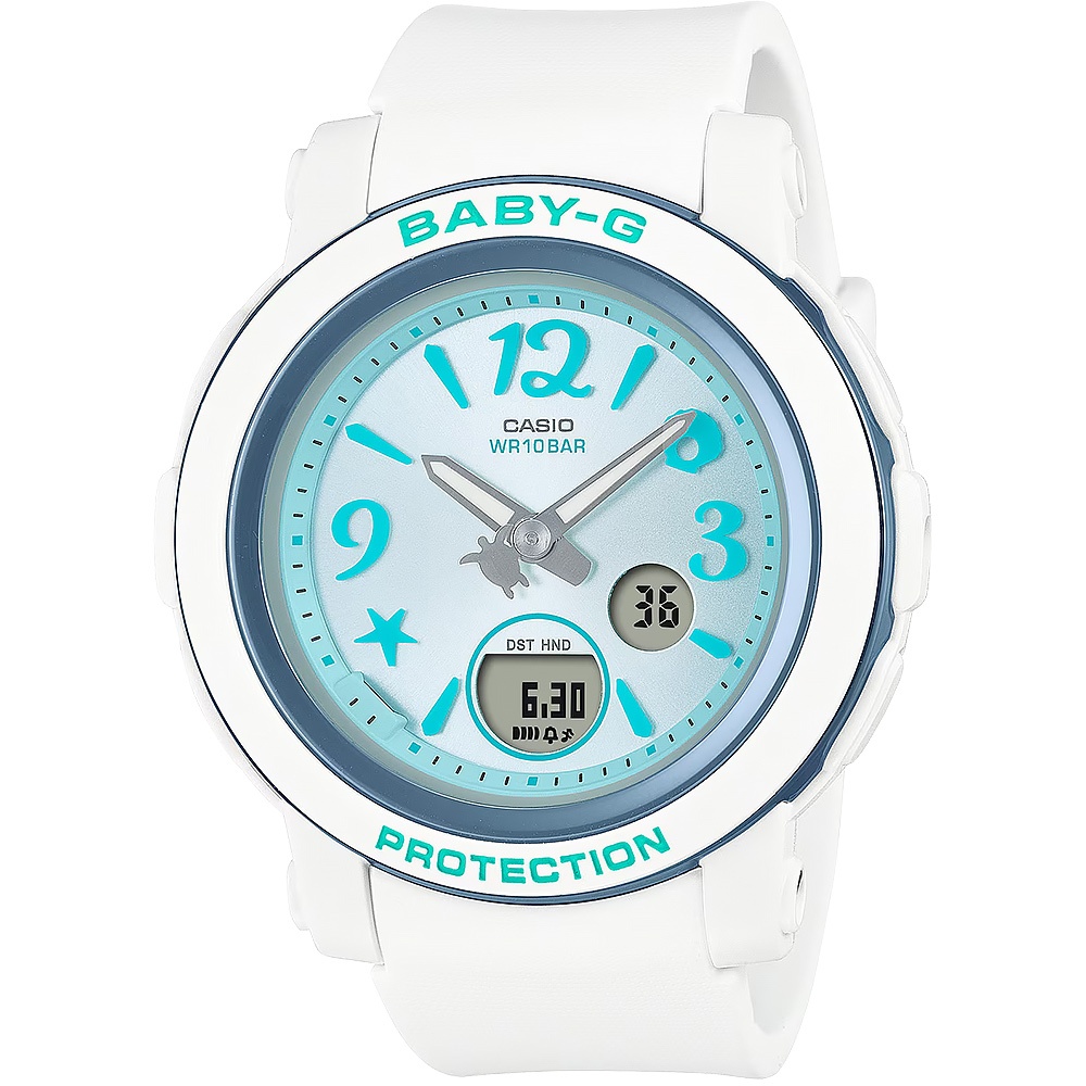 CASIO 卡西歐 BABY-G 愛海洋小海龜雙顯女錶 BGA-290US-2A, , large