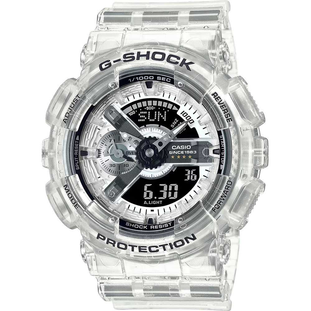 CASIO 卡西歐 G-SHOCK 40周年透明限量版透視機芯手錶 GA-114RX-7A, , large