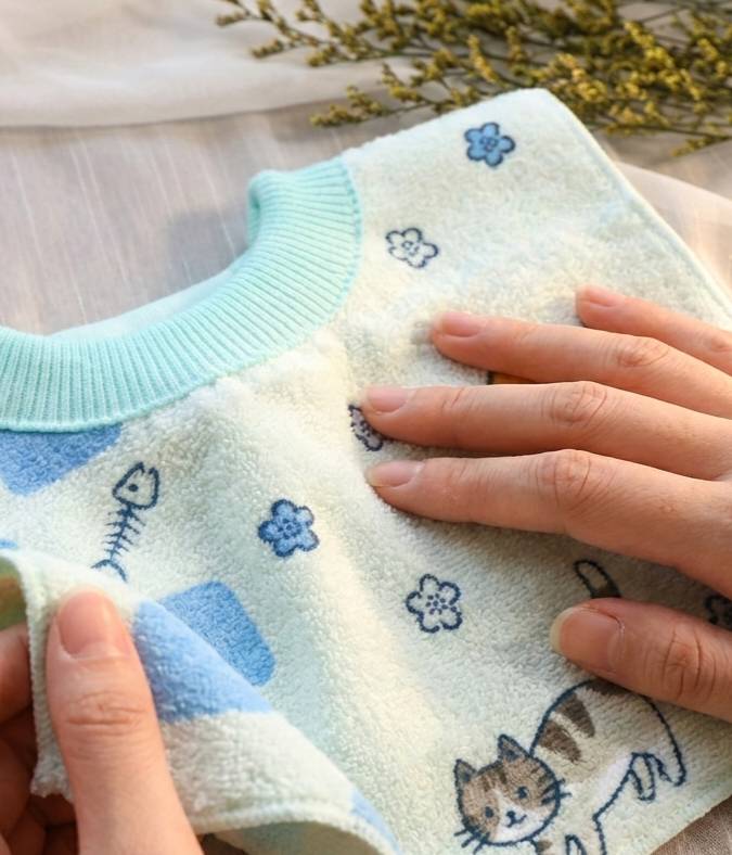 [Kaimei Cotton Industry] 8-pack Random Excellent MIT Made in Taiwan Skin-friendly Cotton Soft Pure Cotton Absorbent Children's Bib Cat Style, , large