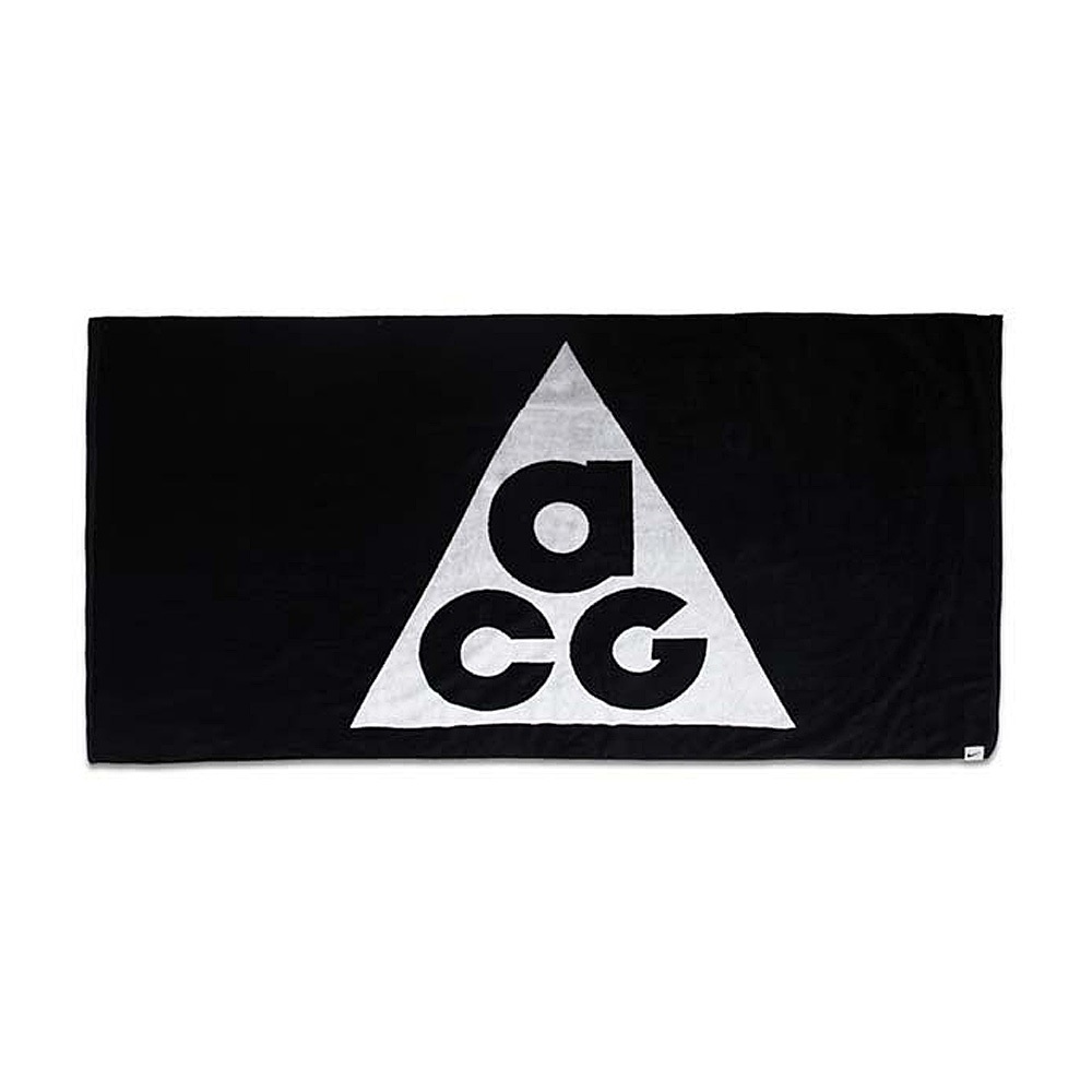 NIKE TOWEL ACG 毛巾 145x80cm 戶外 運動 游泳 浴巾 簡約 時尚 純棉 舒適 透氣 吸水佳 黑白, , large