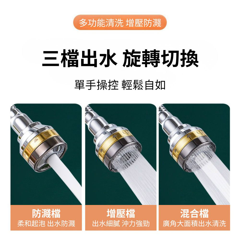 精銅水龍頭防濺頭/升級款三檔防濺頭, , large