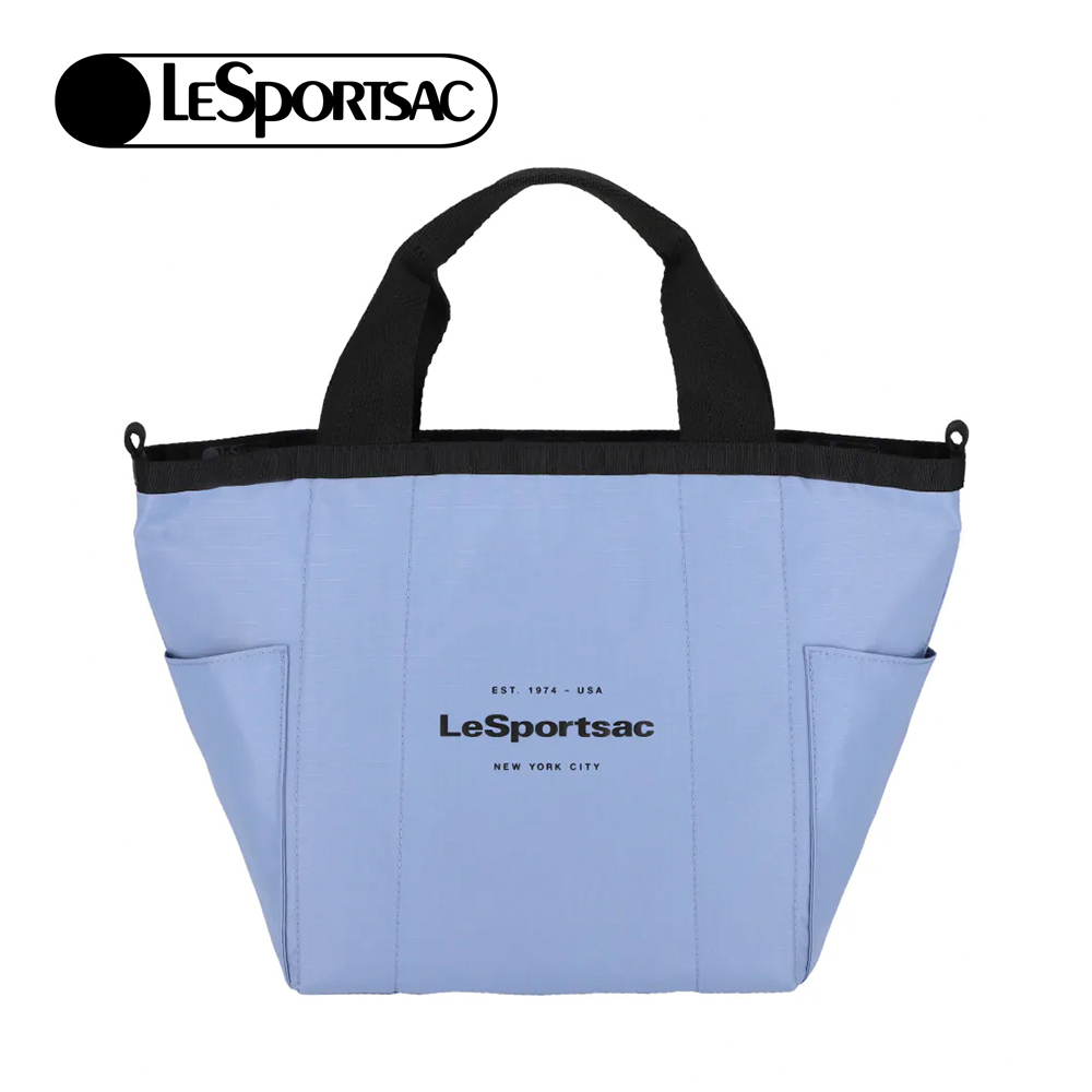 Lesportsac 小型雙面托特包 手提袋 便當袋 送禮 禮物 女包 男包 情人節禮物(雲霧藍)L252-1041N-LC47, , large
