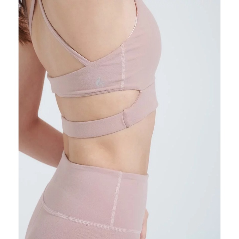 YOGA FLOW Aurora Bra 後背挖洞短版上衣 - 玫瑰石英粉 Rose Quartz, , large