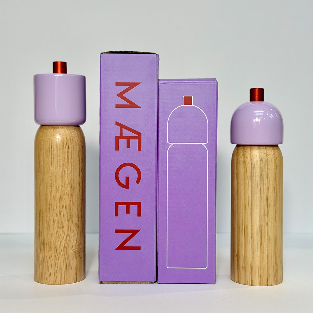 【英國 MÆGEN】胡椒&海鹽研磨罐-紫(L), , large