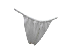 QXHEE.T. 台灣製．性感細帶高腰小細丁褲QX-M08b 象牙白-L, , large