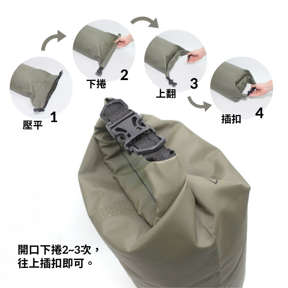 多功能防水袋 10L-紅色漂浮背包 防水 朔溪 潛水 浮潛 衝浪 獨木舟, , large