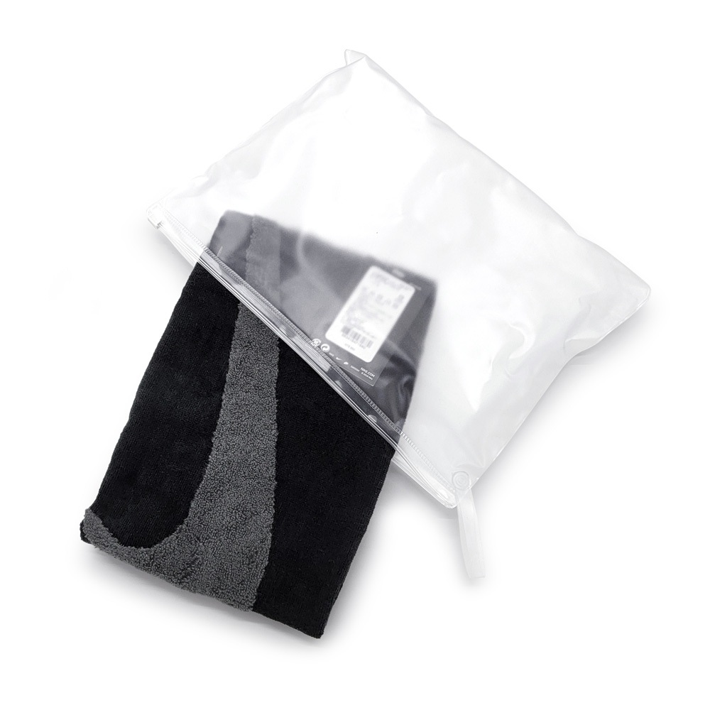 NIKE 運動毛巾 80x35cm 登山 居家 健身 訓練 慢跑 游泳 籃球 戶外 運動 純棉 吸水佳 柔軟 舒適 黑灰, , large