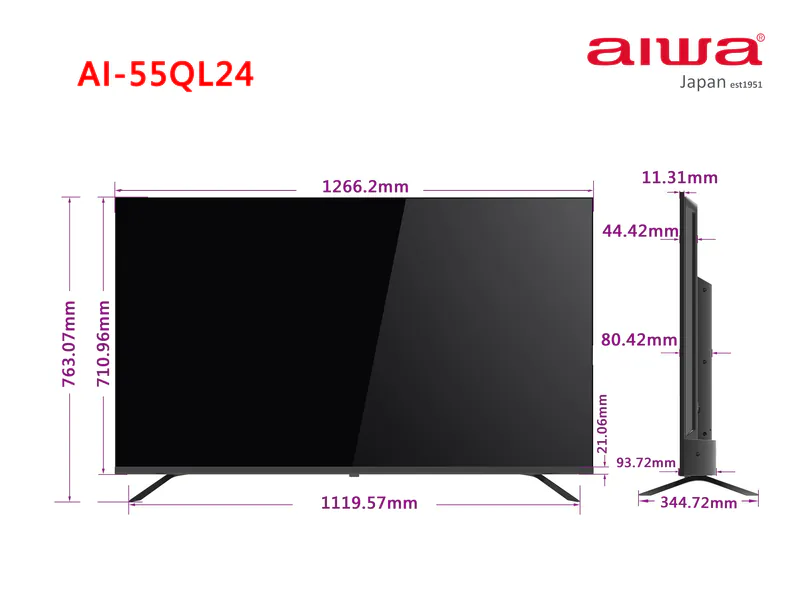 AIWA 愛華 55吋 4K QLED 智慧型顯示器AI-55QL25, , large