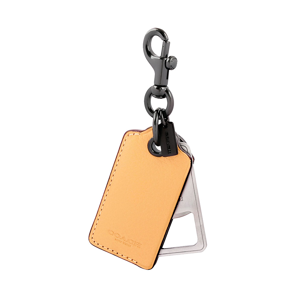 COACH Logo 吊牌及開瓶器造型拼色吊飾/鑰匙圈/蜂蜜黃/邁阿密紅, , large
