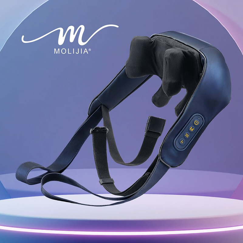 【MOLIJIA 魔力家】M637 無線免手持-充電式肩頸按摩帶, , large