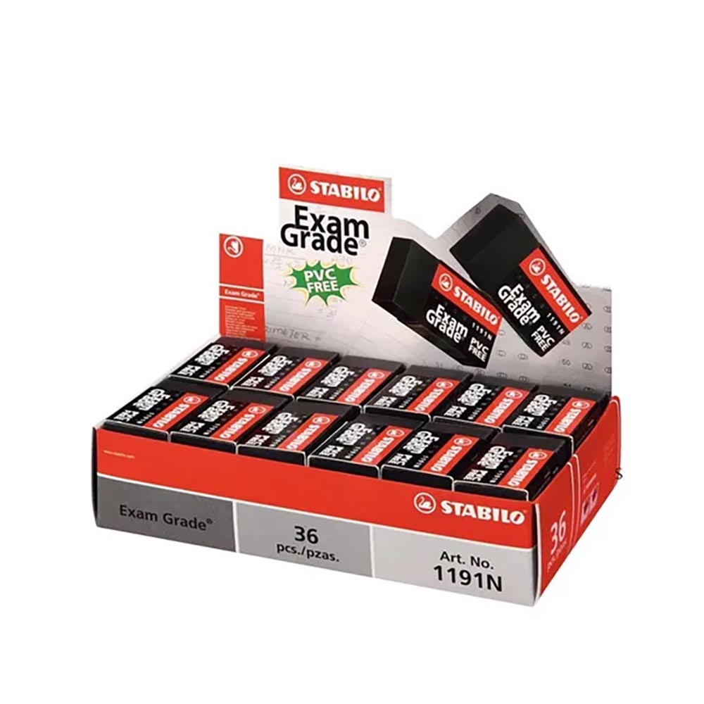 STABILO 德國 思筆樂 Exam Grade 上榜樂環保無毒橡皮擦 36入/盒 ST1191NT, , large