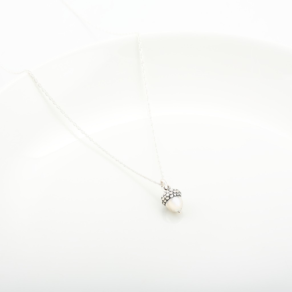 【Angel & Me】Large Forest Acorn s925 sterling silver necklace Christmas gift, , large