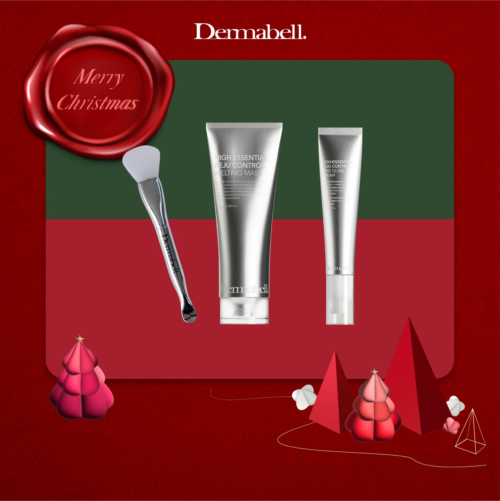 聖誕限定 [韓國儷人閣] DERMABELL德瑪貝爾 ★水光女神組★ (德瑪貝爾潤肌水光霜+水光膠原撕拉面膜)贈DERMABELL紀念版輕旅收納袋, , large