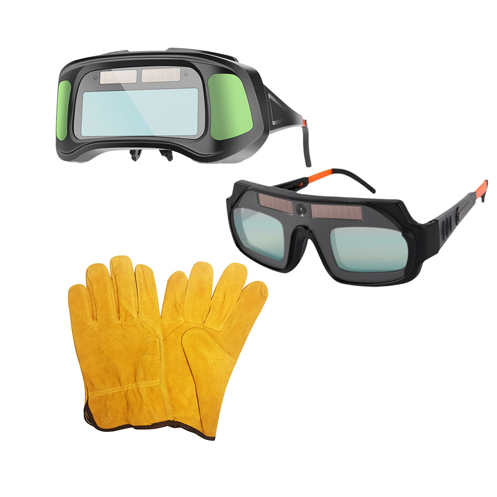 自動變光電焊真彩眼鏡+10保護片+收納包+布, , large
