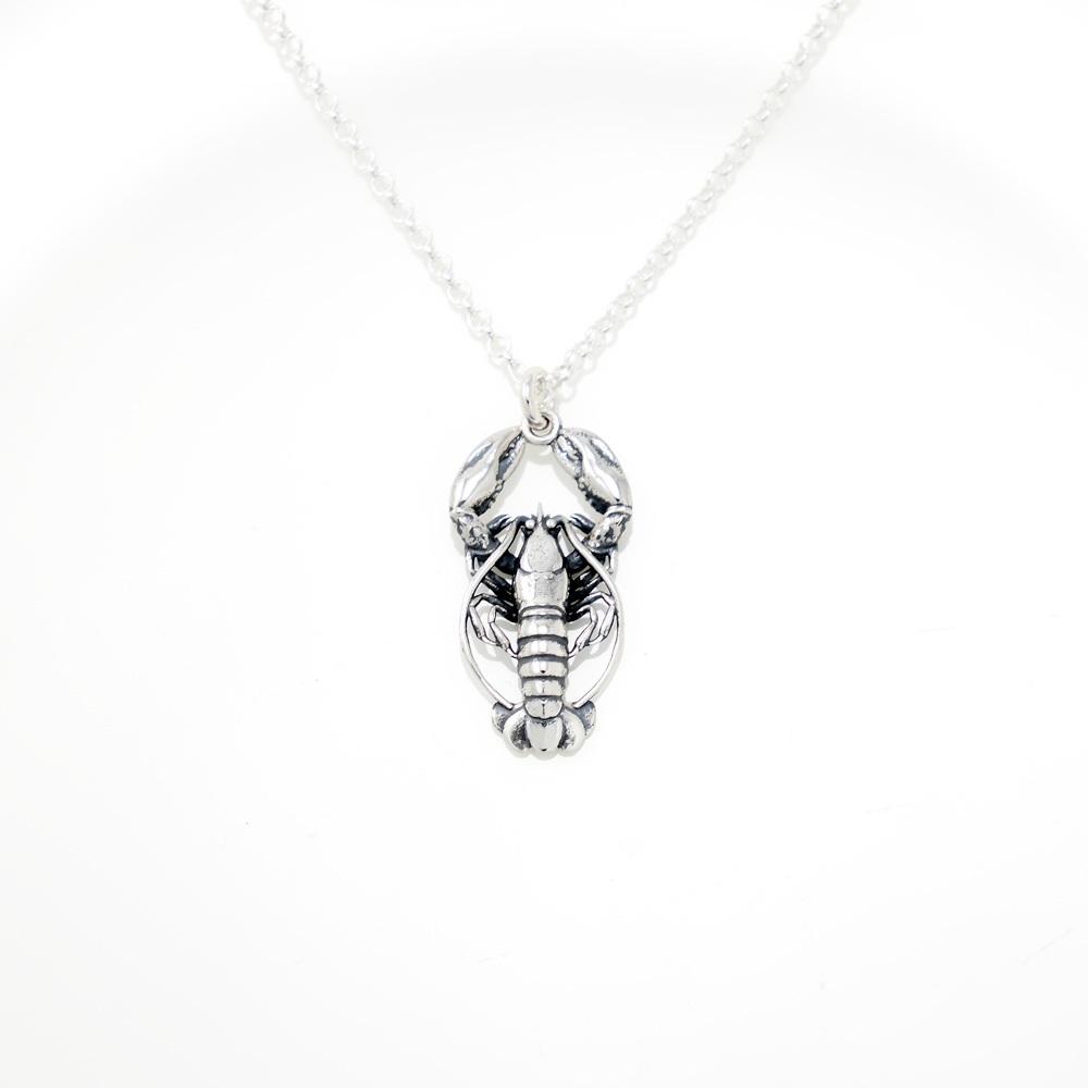 【Angel & Me】龍蝦 s925純銀項鍊 海洋動物項鍊 生日 情人節禮物, , large