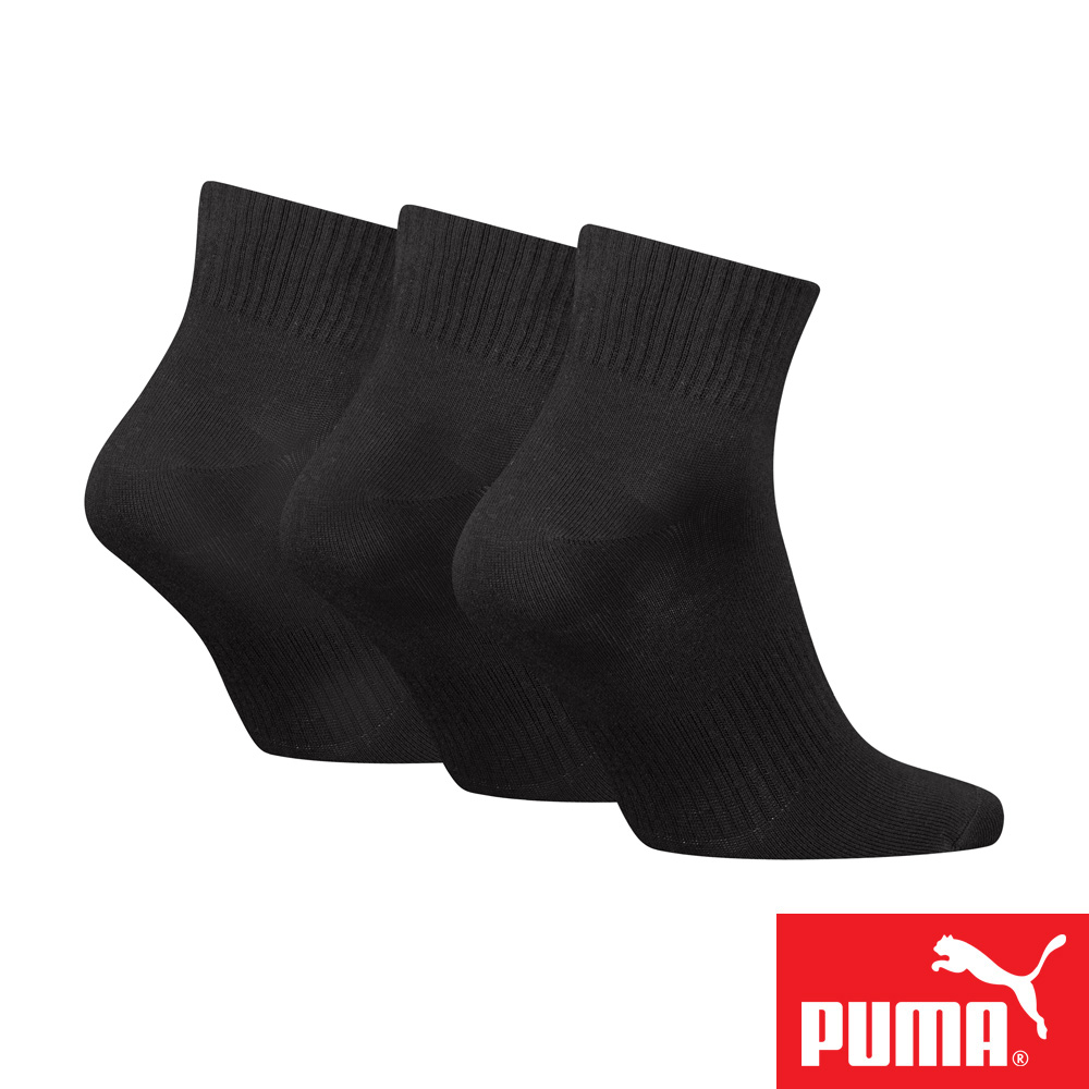 PUMA 男女款短筒襪3雙裝 彪馬 跳豹 男襪 女襪 短襪 腳踝襪 棉襪 柔軟 舒適 抗菌 除臭 減壓 耐磨 黑 白, , large