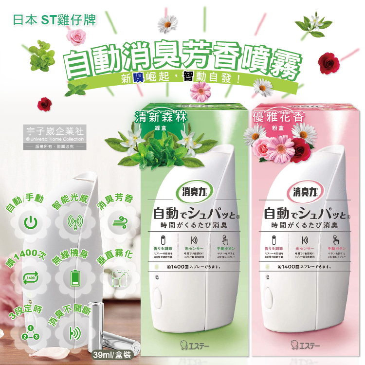 ST Corporation Autom tically Spattered Deodorant 39ml Green, , large