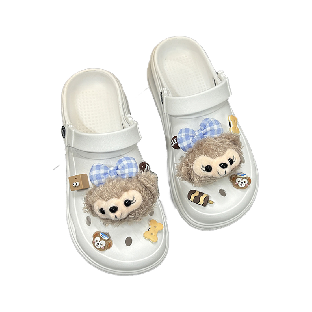 Plush Bear Platform Slippers – Ultra Soft Closed-Toe Design