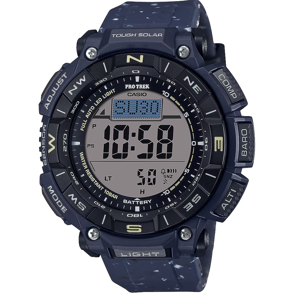 CASIO 卡西歐 PRO TREK  戶外運動太陽能環保手錶-藍 PRG-340SC-2, , large