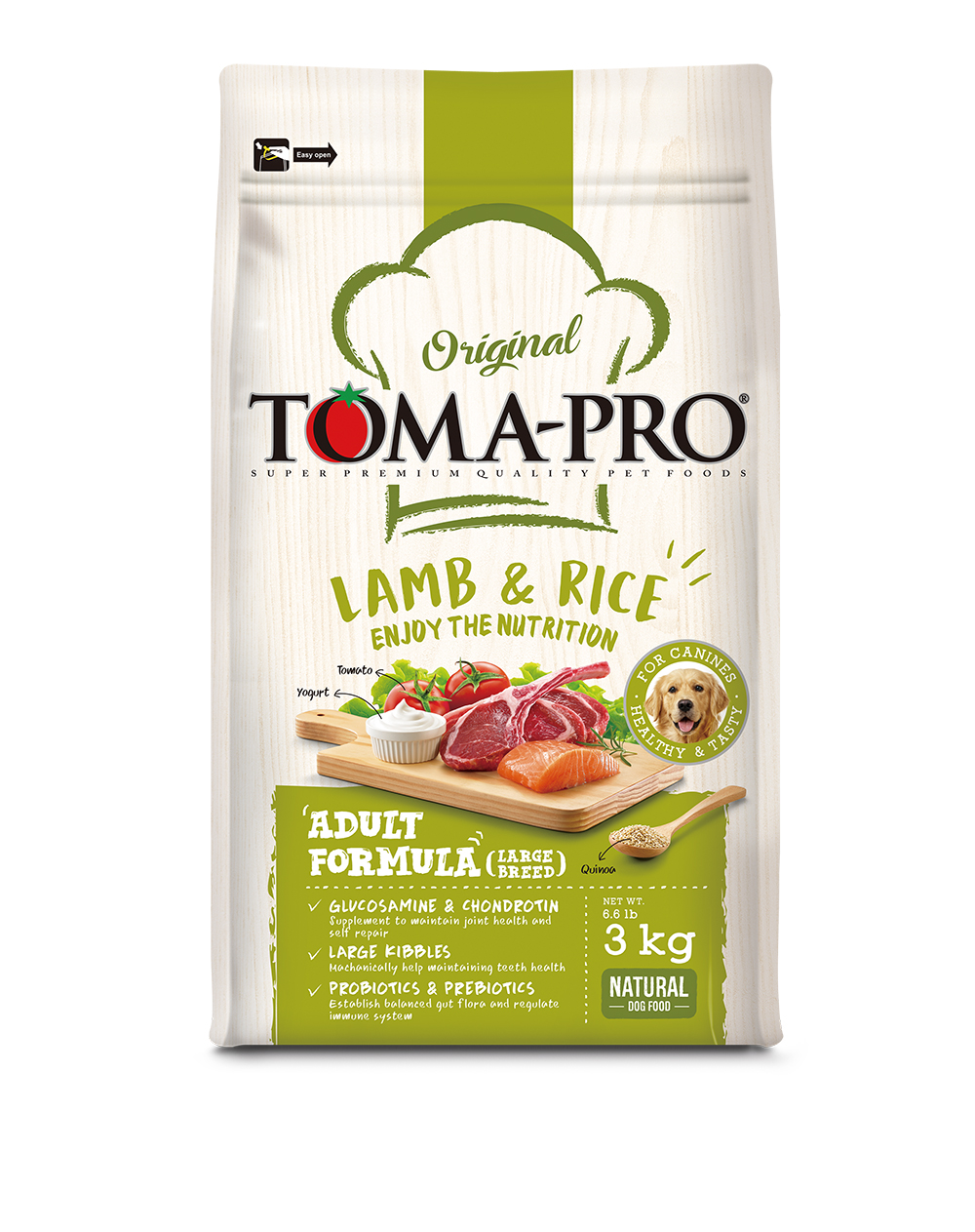 TOMA-PRO 優格 成犬羊肉米(大顆粒) 3kg 經典 寵物食譜 狗飼料, , large