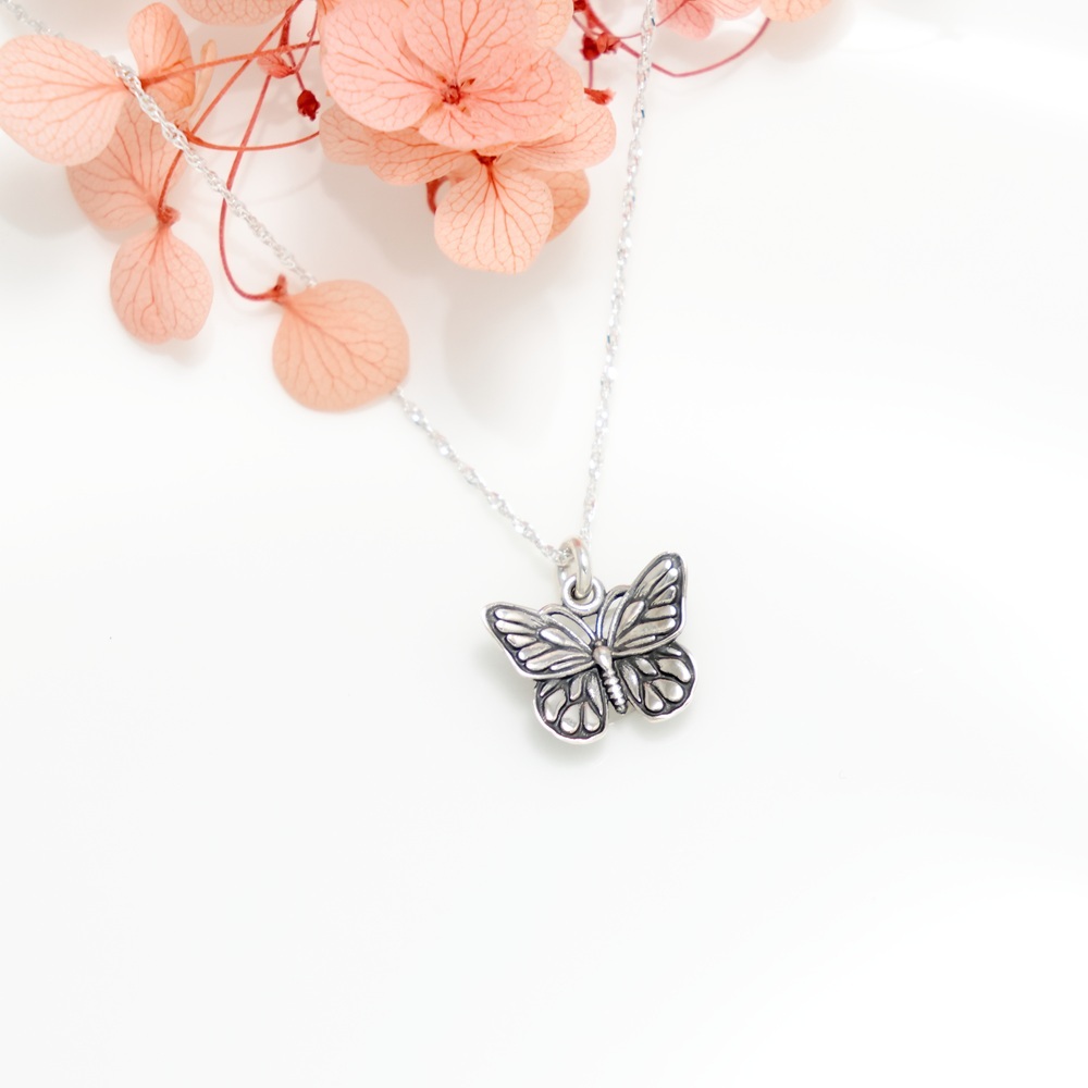 【Angel & Me】帝王斑蝶 蝴蝶 s925 純銀項鍊 生日 情人節 禮物, , large