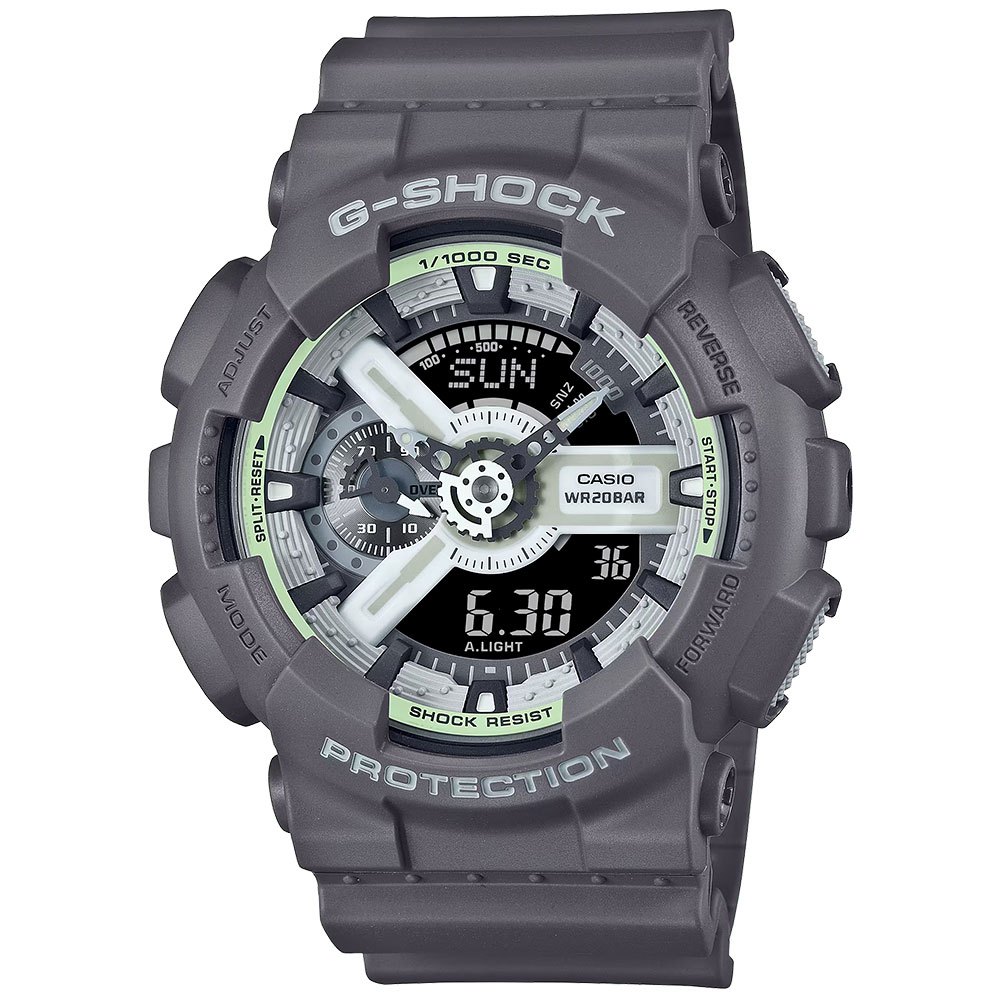 CASIO 卡西歐 G-SHOCK 綠光系列雙顯運動手錶 GA-110HD-8A, , large