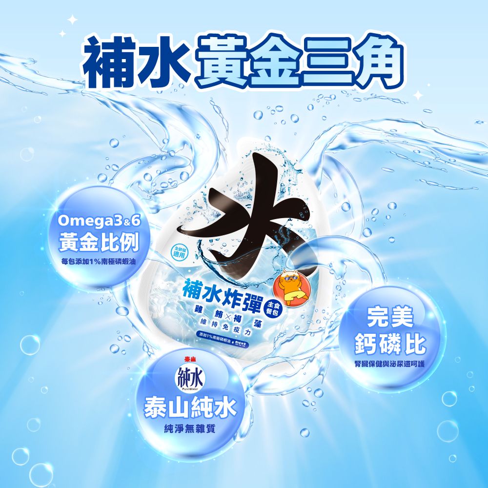 【拉拉寵物小舖】PAW PAW LAND 肉球世界 補水炸彈 主食餐包 貓餐包 雞牛X蔬果酵素粉&乳桿菌45g  主食餐包, , large