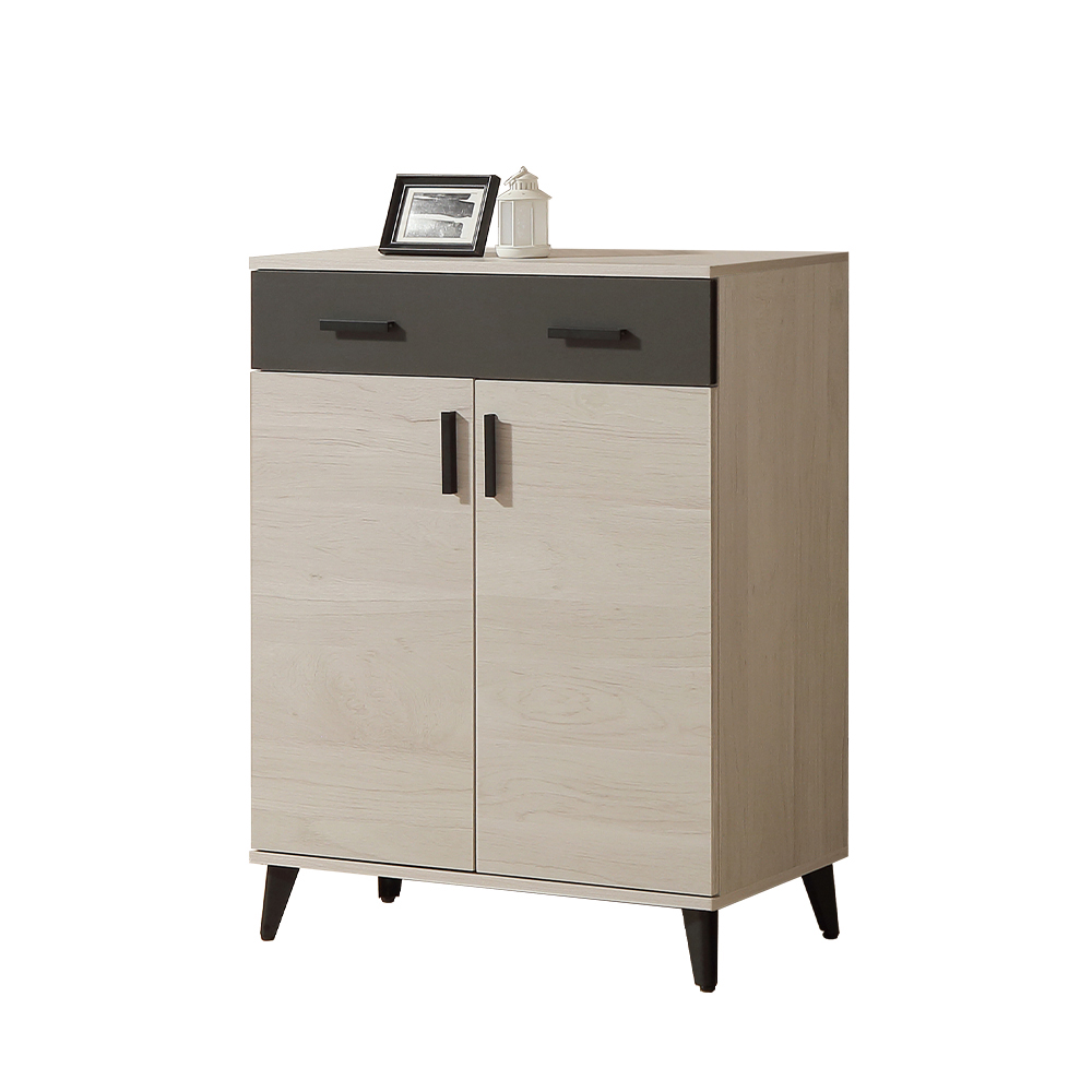 【唯熙傢俱】米可橡木白2.6尺鞋櫃, , large